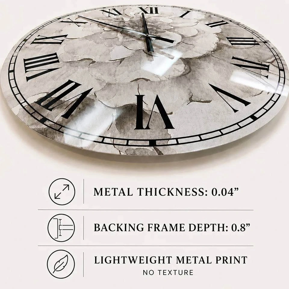 Cosmic Fractal Flowers Wall Clock - Medium - photo 4