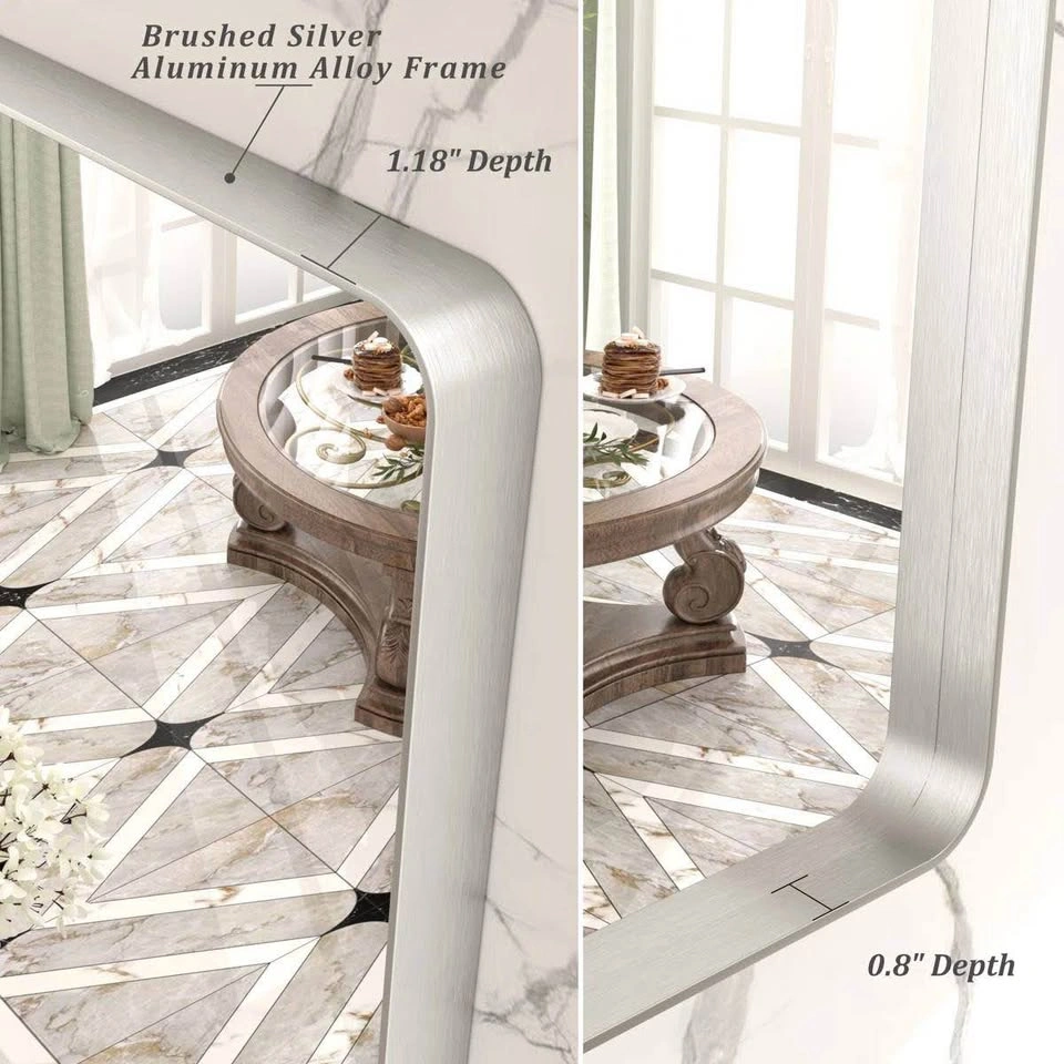 Aevar 40” x 32” Silver Wall Mirror – Tempered Glass - photo 3