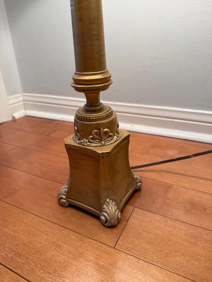 Vintage Gold Table Lamp with Shade - photo 4