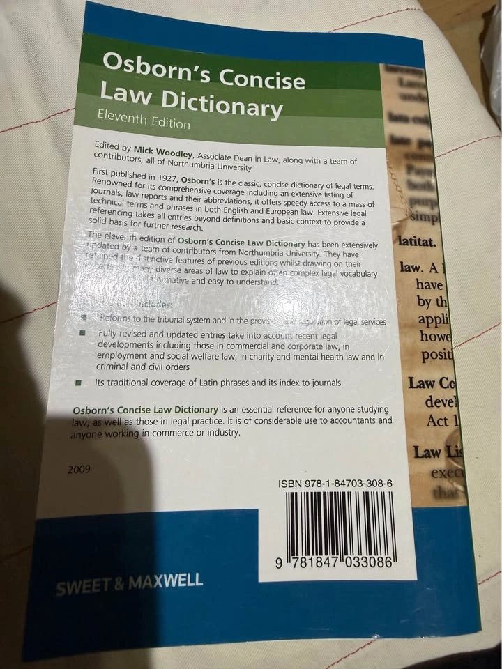 Osborn's Concise Law Dictionary Eleventh Edition - photo 2