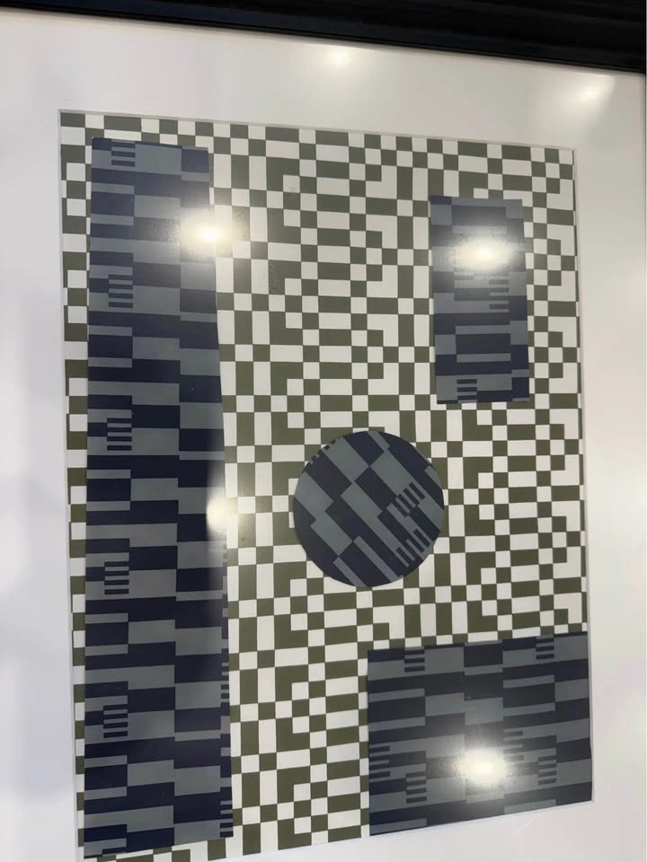 Framed Geometric Abstract Art - photo 2