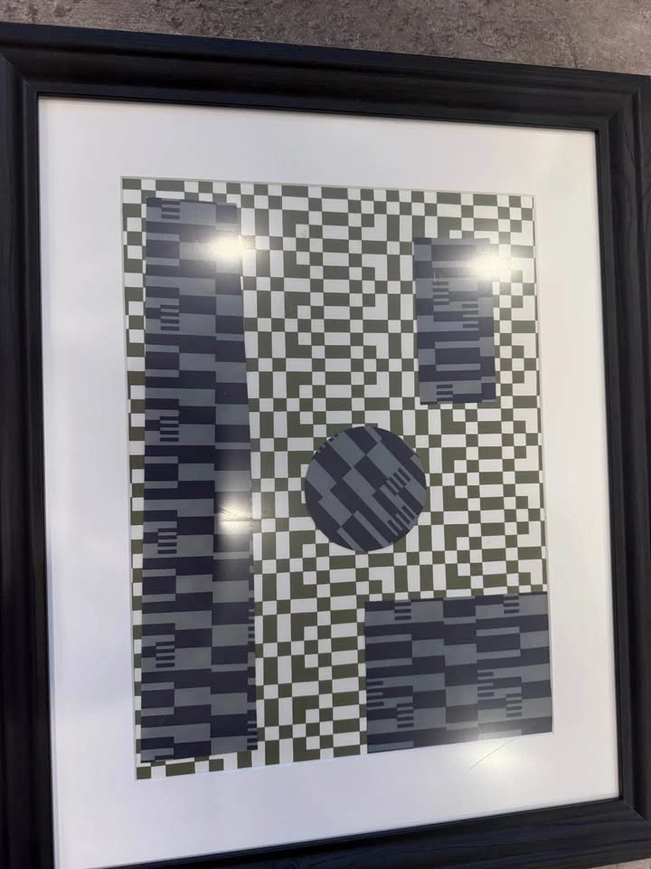 Framed Geometric Abstract Art - photo 3