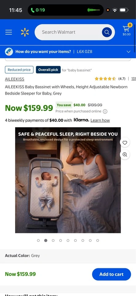 AILEEKISS Baby Bassinet with Wheels crib brandnew - photo 5