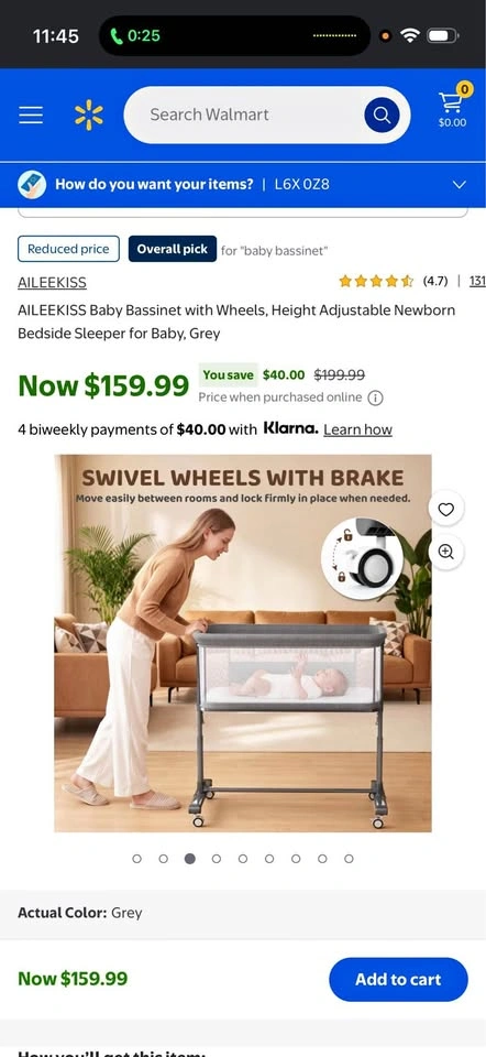 AILEEKISS Baby Bassinet Bedside Sleeper