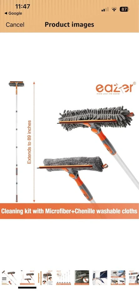 eazer 89" Squeegee Window Cleaner 2 in 1 - photo 2