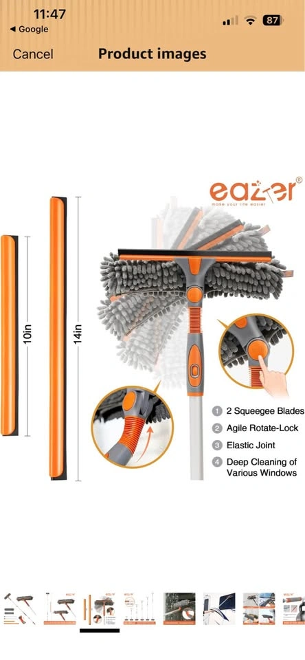 eazer 89" Squeegee Window Cleaner 2 in 1 - photo 3