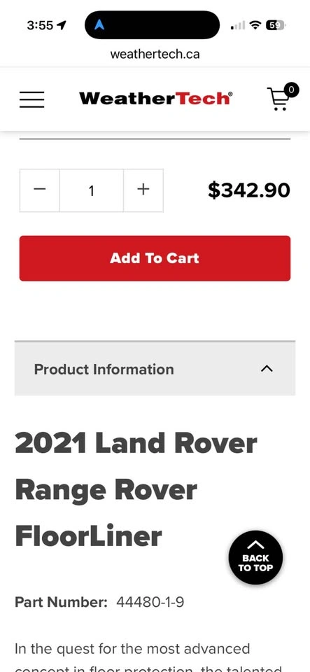 WeatherTech FloorLiners – Range Rover 2018–2021 – Front & Rear - photo 2