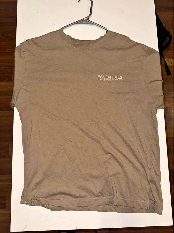Essentials Tan Short Sleeve T-Shirt Medium