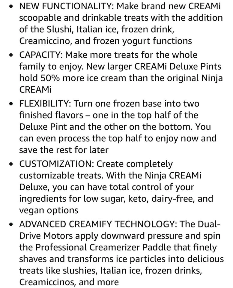 Ninja CREAMi XL Deluxe 11-in-1 Ice Cream Maker - photo 2