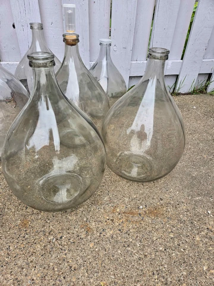Vintage Glass Demijohn Carboys / Italian Glass Jugs (4 remaining - photo 4