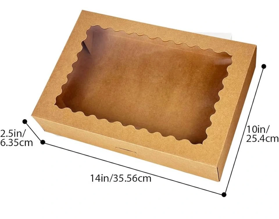 14x10x2.5 Inch Brown Bakery Boxes with Window - photo 2