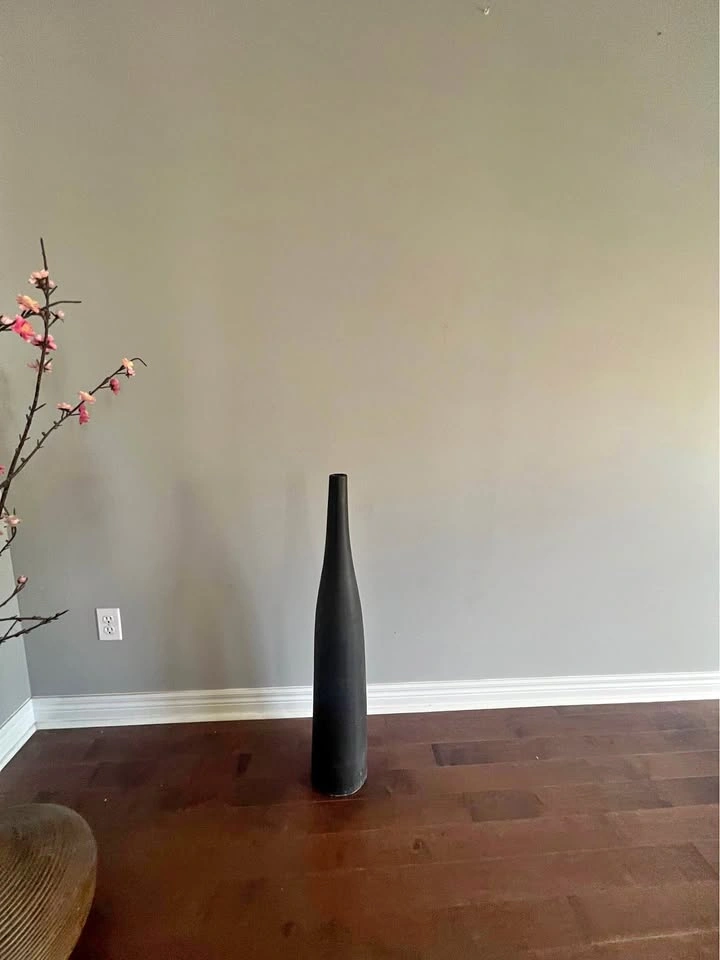 Tall Modern Black Floor Vase