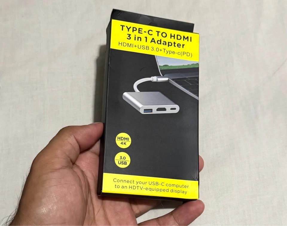 3 in 1 USB C Hub Docking Station for MacBook HP Dell iPad - photo 2