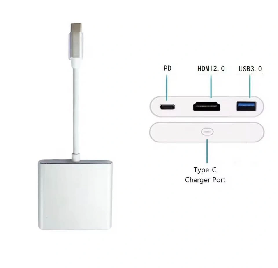 3 in 1 USB C Hub Docking Station for MacBook HP Dell iPad - photo 3