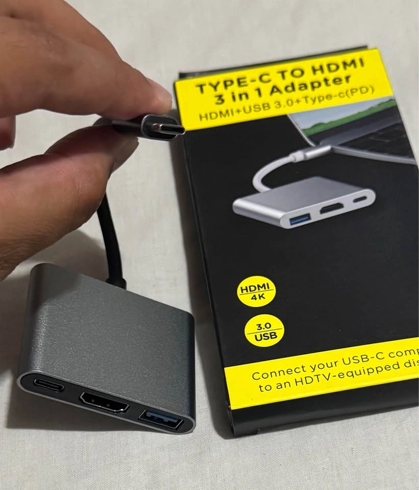 3 in 1 USB C Hub Docking Station for MacBook HP Dell iPad - photo 5