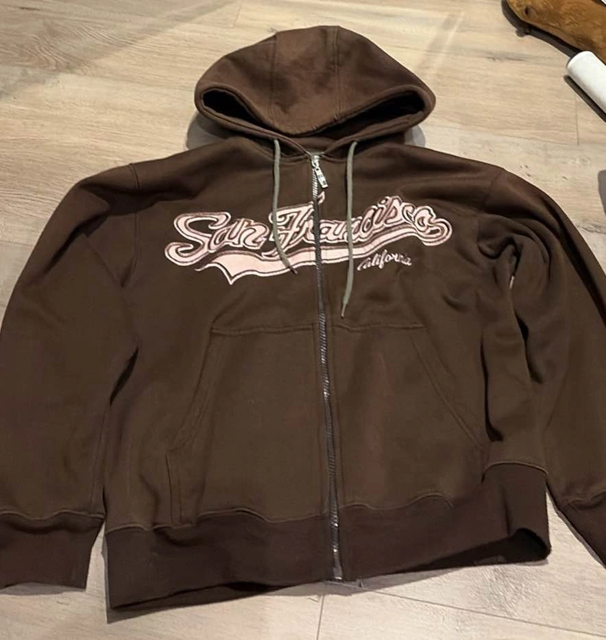Boxy vintage San Francisco Zip-Up Hoodie - photo 2