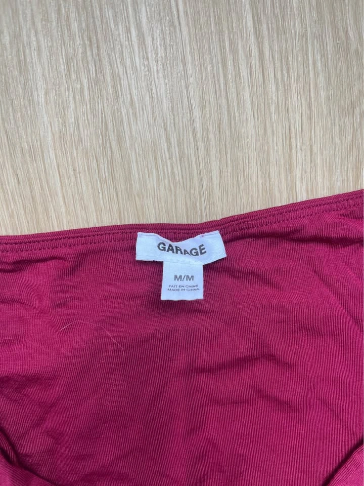 Garage Size M Red Square Neckline Top - photo 3