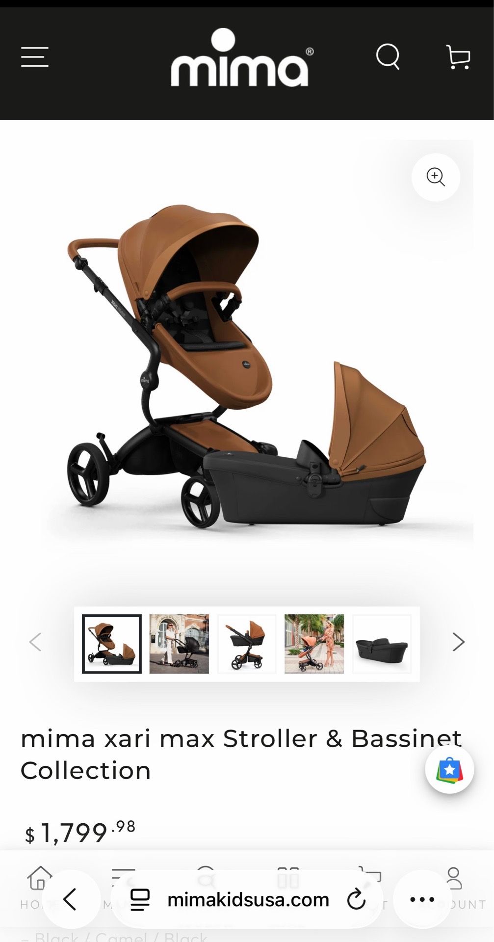 Mima xari brown stroller