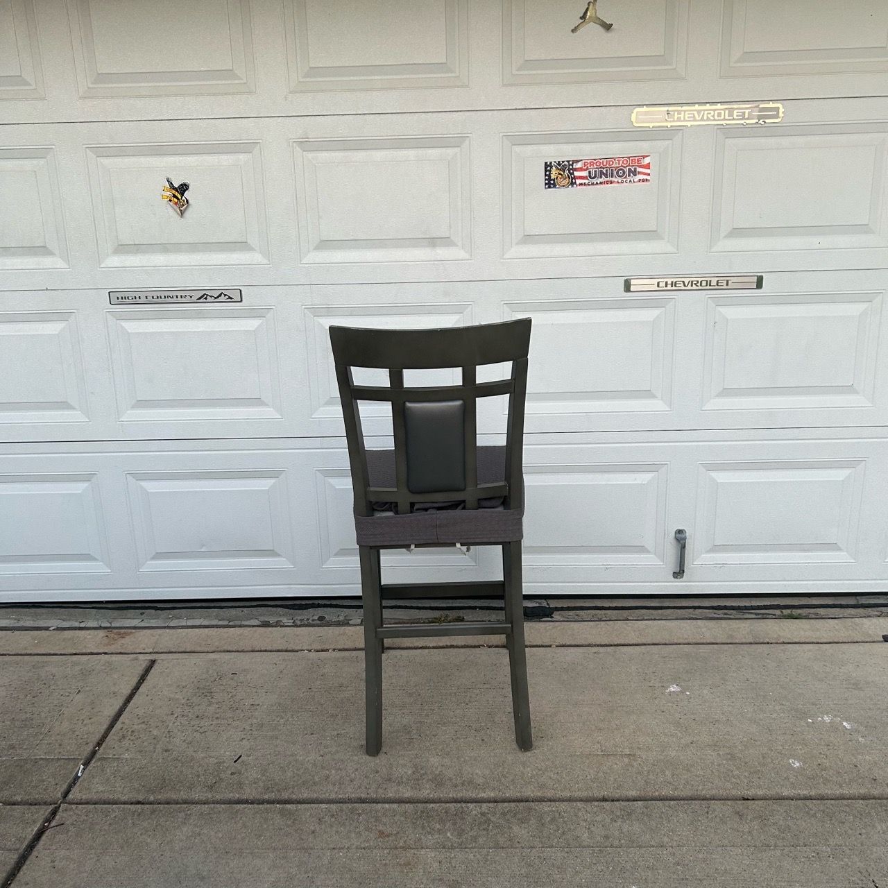 Wooden Barstool with Backrest - photo 4