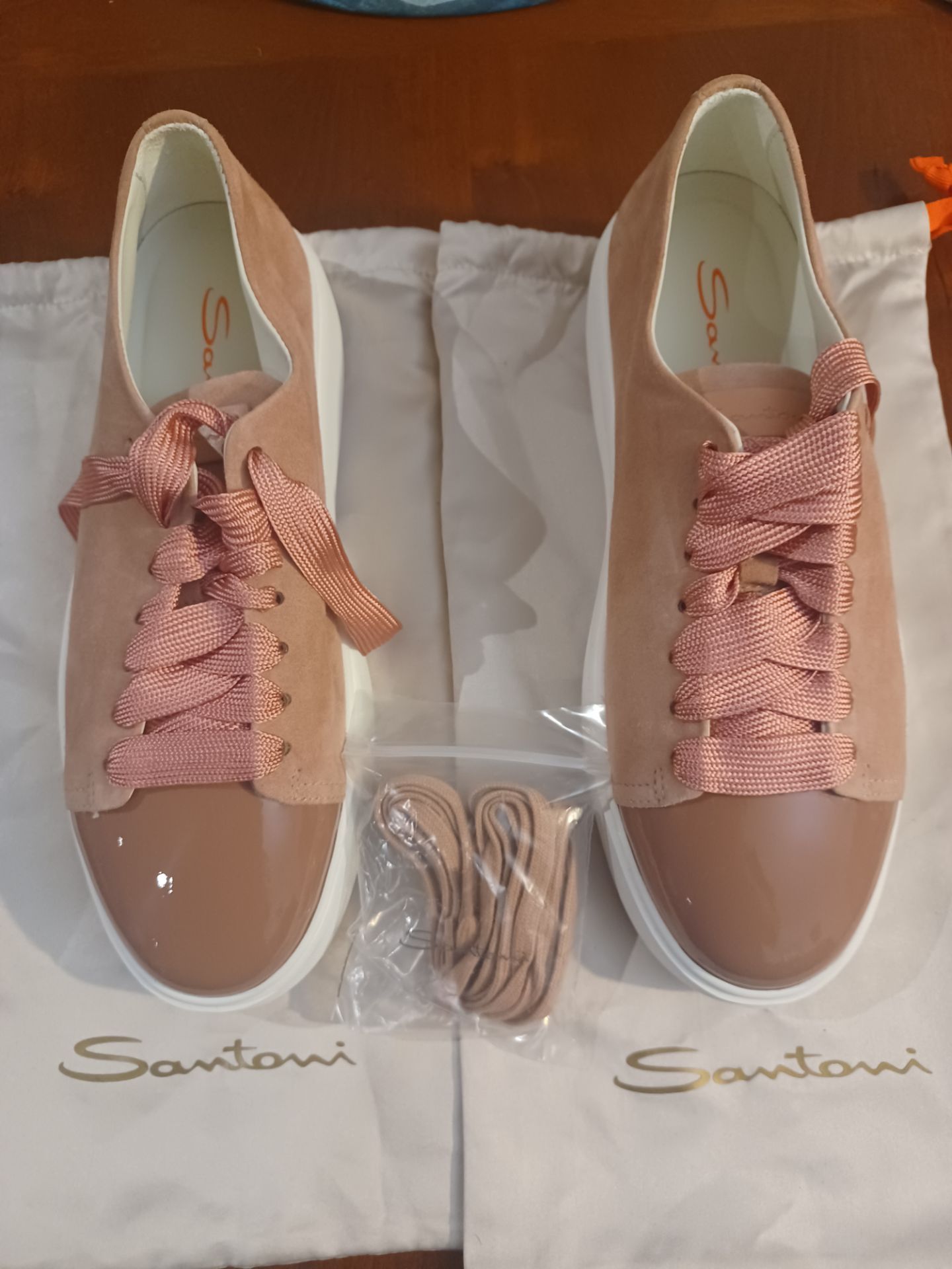 SANTONI Leather Low Top Sneakers EU 39