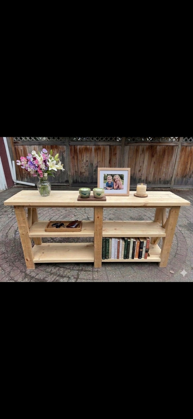 Rustic Farmhouse Console Table