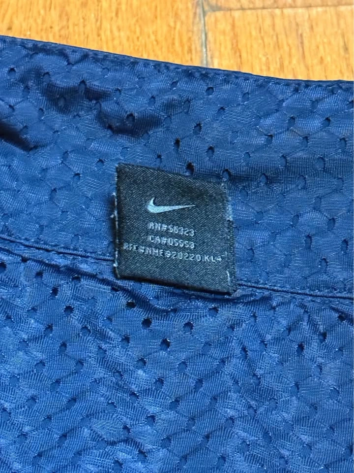 Nike Track Jacket Sz Large Navy Vintage Y2K Blue Pockets - photo 3