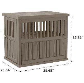 BN-Lockable Indoor/ outdoor Resin Dog Crate /End Table - photo 2