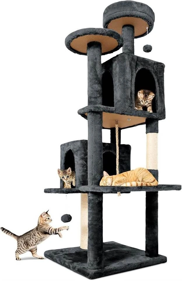 NEW-58.5inch Large Cat Tree Tower- Scratching Post