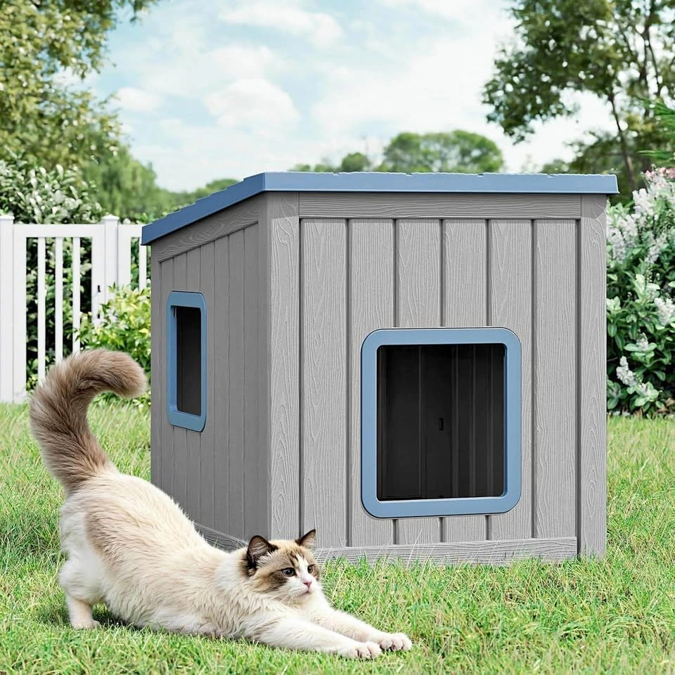 NEW-Outdoor/ Indoor Weatherproof Resin Cat/ small animals House