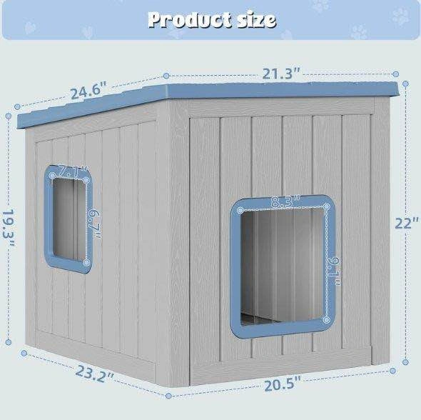 NEW-Outdoor/ Indoor Weatherproof Resin Cat/ small animals House - photo 2