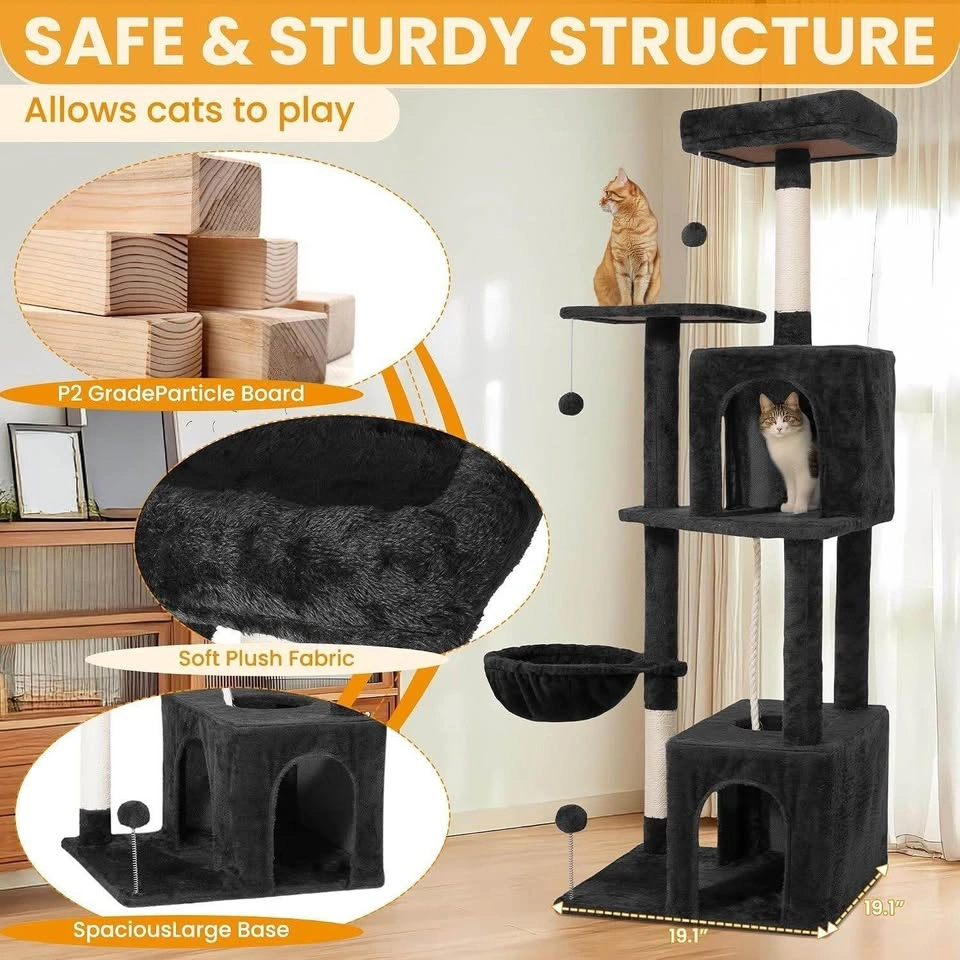 New-Multi layer Plush Cat Tree & Condo with Scratching Post - photo 3
