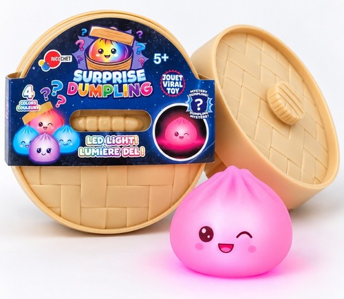 LED Light-Up Jumbo Mystery Squishy Dumpling - Brand New