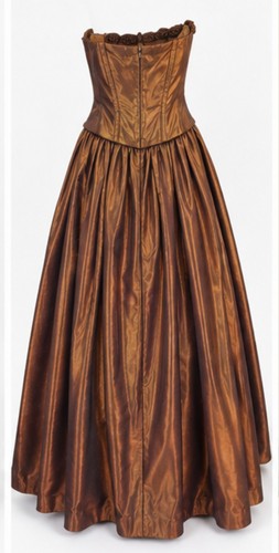Vintage Venessa Stevens 90s Strapless Ball Gown Copper Bronze - photo 3