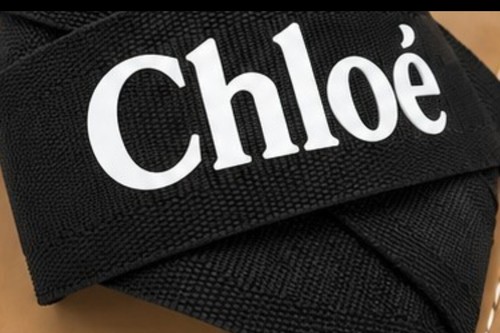 Chloé Woody Black Logo Ribbon Flat Slide Sandals Tan Leather EU - photo 3