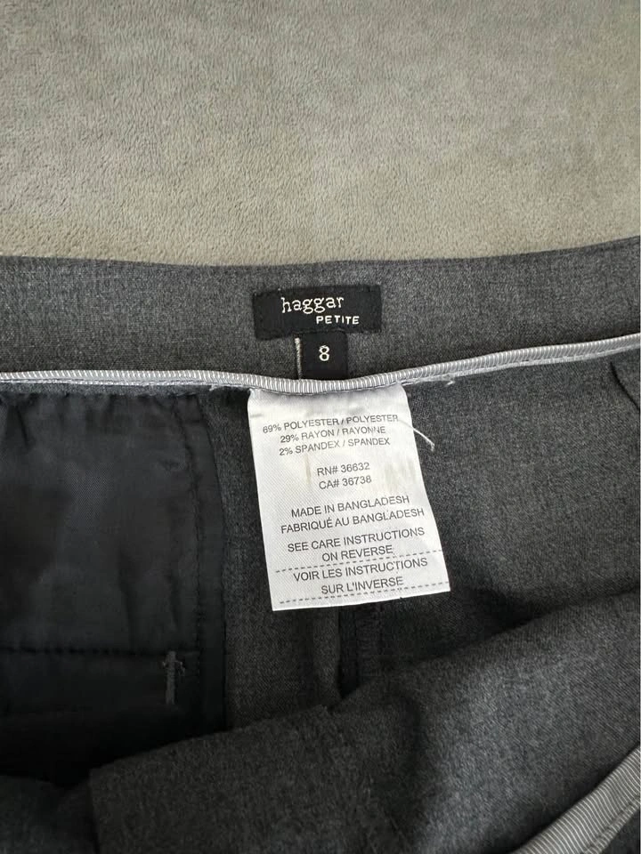 Boy Haggar Petite Size 8 Grey Dress Pants - photo 2