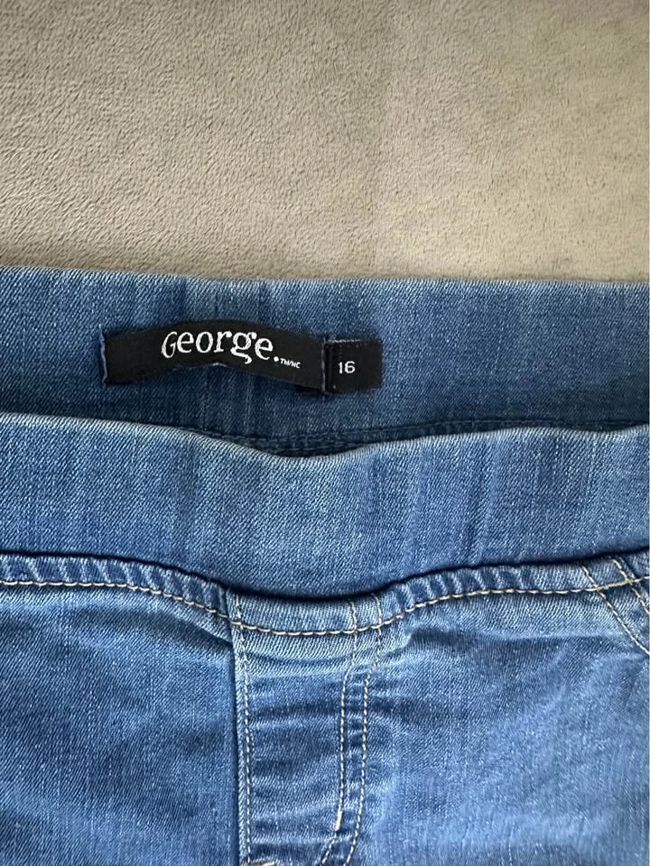 Kids girl George Size 16 Blue Denim Jeggings - photo 2