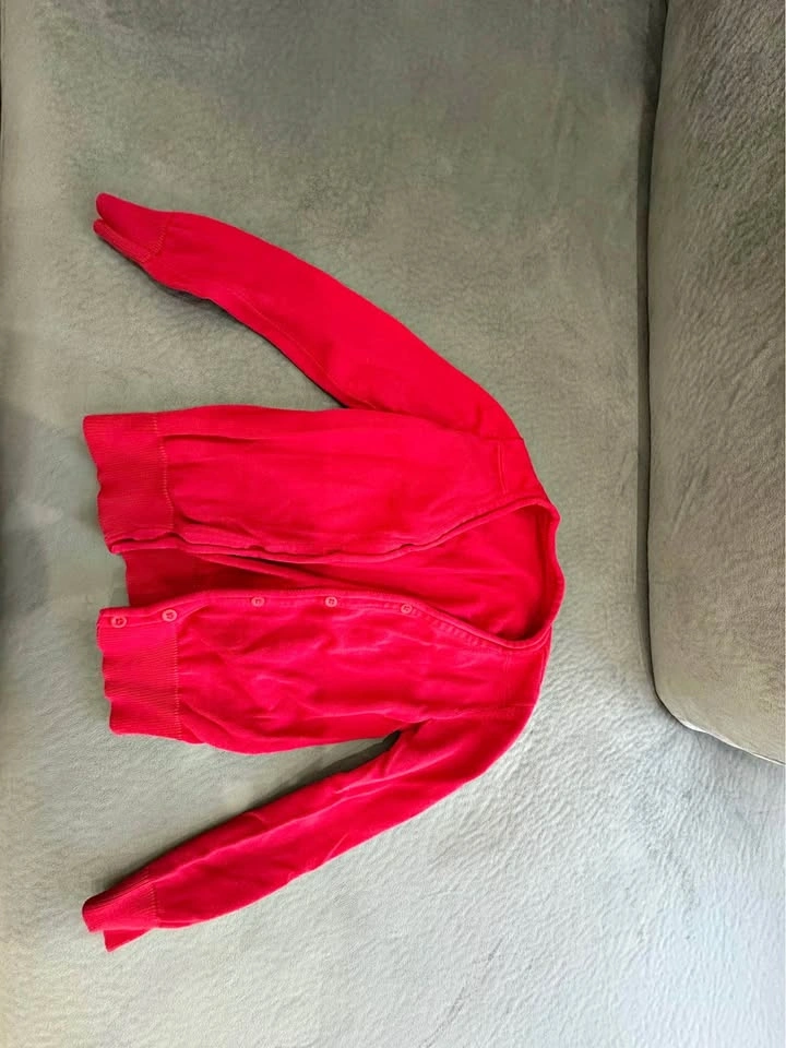 Toddler Red Long Sleeve Button-Up Cardigan