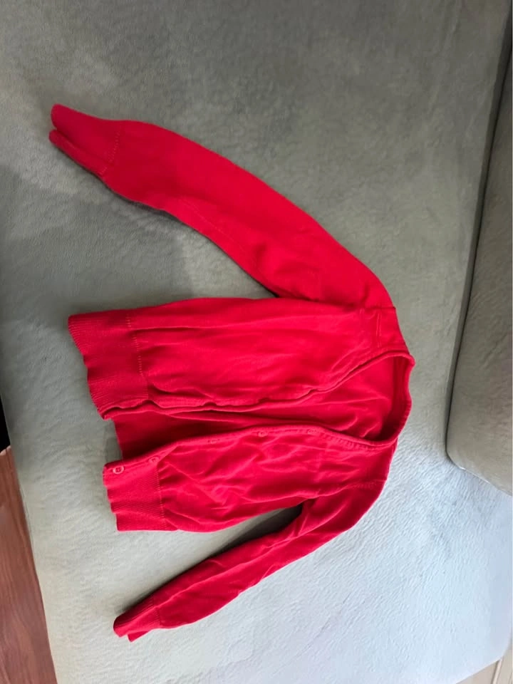 Toddler Red Long Sleeve Button-Up Cardigan - photo 5