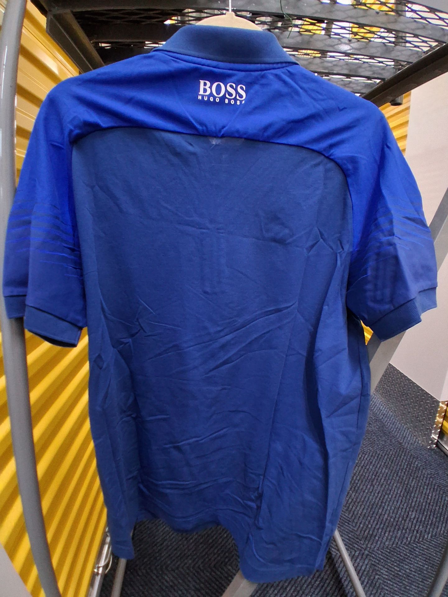 Hugo Boss Men's Blue Quarter-Zip Polo Shirt - photo 3