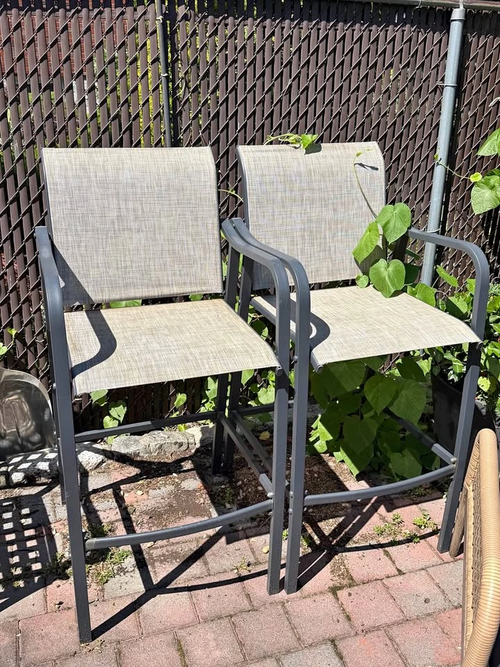 Set of 2 Outdoor Bar Stools