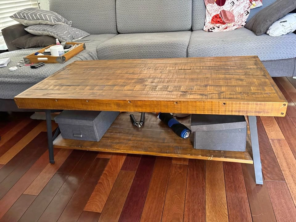 Solid wood coffee table