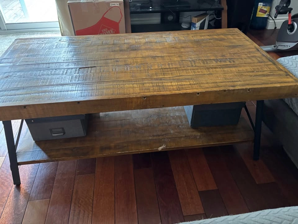 Solid wood coffee table - photo 3