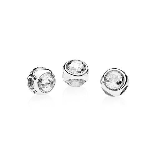 Authentic Pandora Radiant Droplet, Clear CZ Charm – 925 Sterling - photo 2