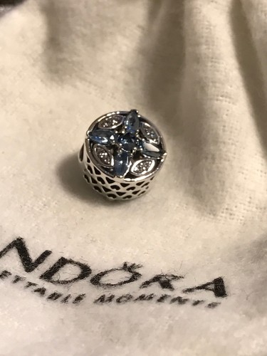 Authentic Pandora Patterns of Frost Blue Charm 791995NMBMX - photo 5