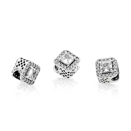 Authentic Pandora Geometric Radiance, Clear CZ Charm – 925 Silve - photo 2