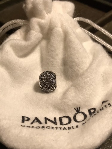 Authentic Pandora Shimmering Droplets, Clear CZ Charm - Sterling - photo 2