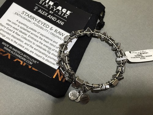 New Alex & Ani Studstruck Wrap Bangle - Silver Finish - photo 2