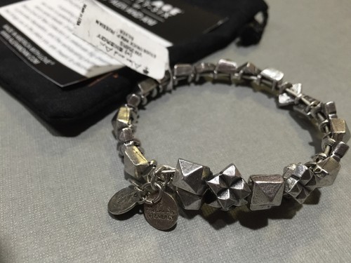 New Alex & Ani Studstruck Wrap Bangle - Silver Finish - photo 3