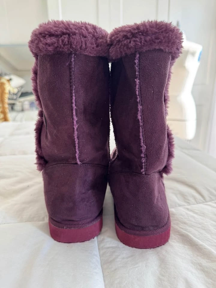 Brand New Ladies Size 10 Purple Ankle Boots - photo 3