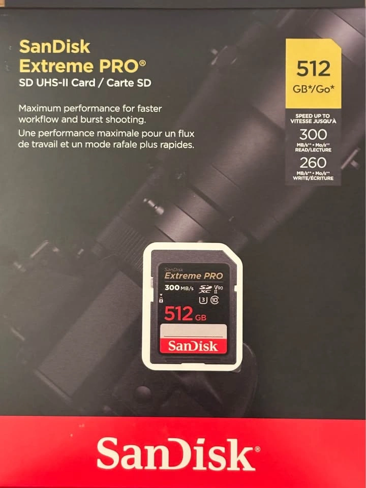 Brand New – SanDisk Extreme PRO SD UHS-II 512GB - photo 2